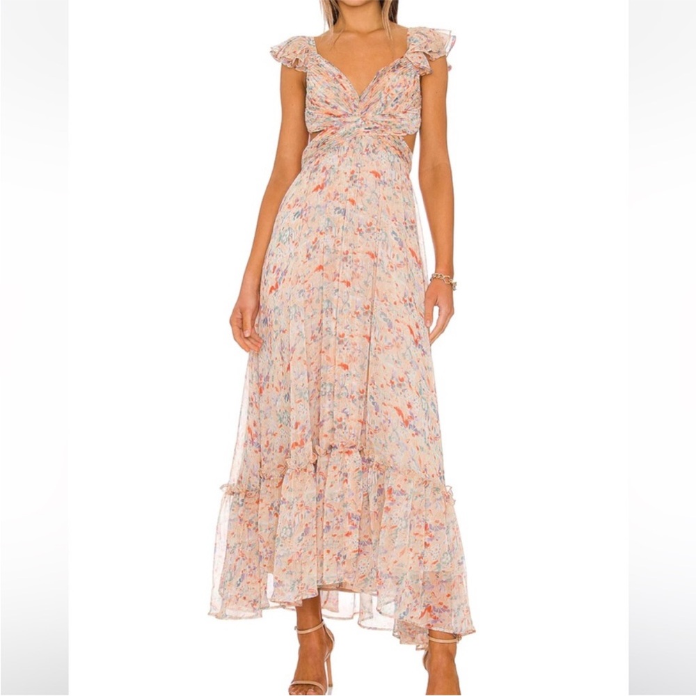 REVOLVE ASTR FLORAL Primrose peach dress - size medium